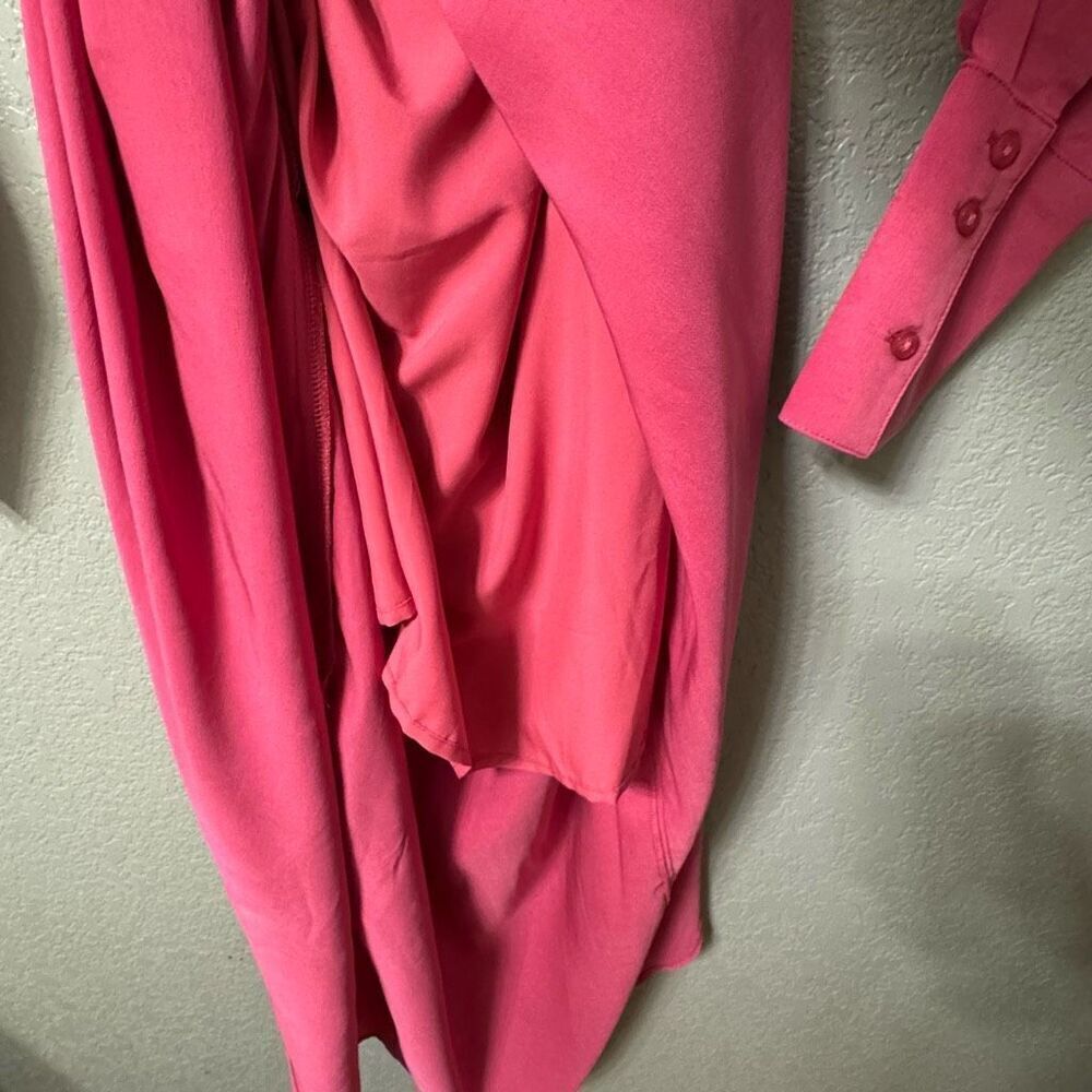 Revolve Sovere Atone Midi Shirt Dress in Magenta Size Small - Picture 4 of 9